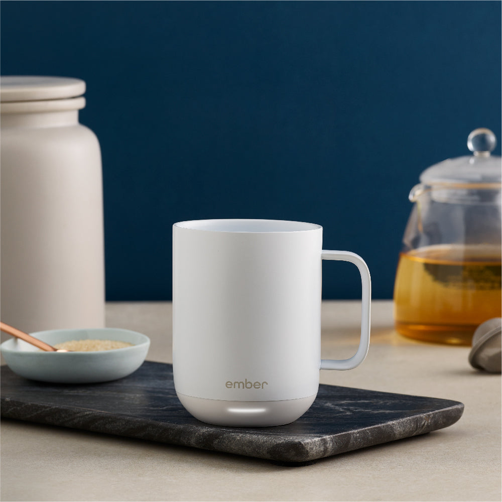  Ember Temperature Control Smart Mug 2, 10 Oz, App-Controlled  Heated Coffee Mug with 80 Min Battery Life and Improved Design, White