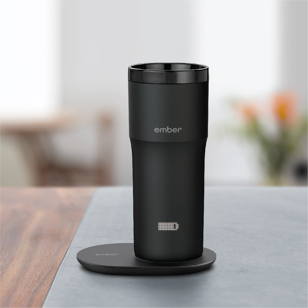  Ember Temperature Control Travel Mug, 12 Ounce, 2-hr Battery  Life, Black - App Controlled Heated Coffee Travel Mug : Home & Kitchen